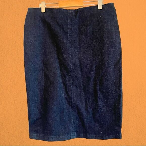 Y2K Ralph Lauren denim pencil skirt with lace up detail - Picture 5 of 10